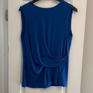 Calvin Klein Royal Blue Draped Blouse